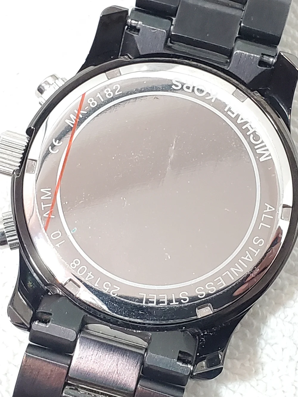 Michael Kors Men’s Chronograph Date Quartz Watch Black Silver Stainless Steel